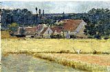 Theodore Robinson French Farmhouse painting